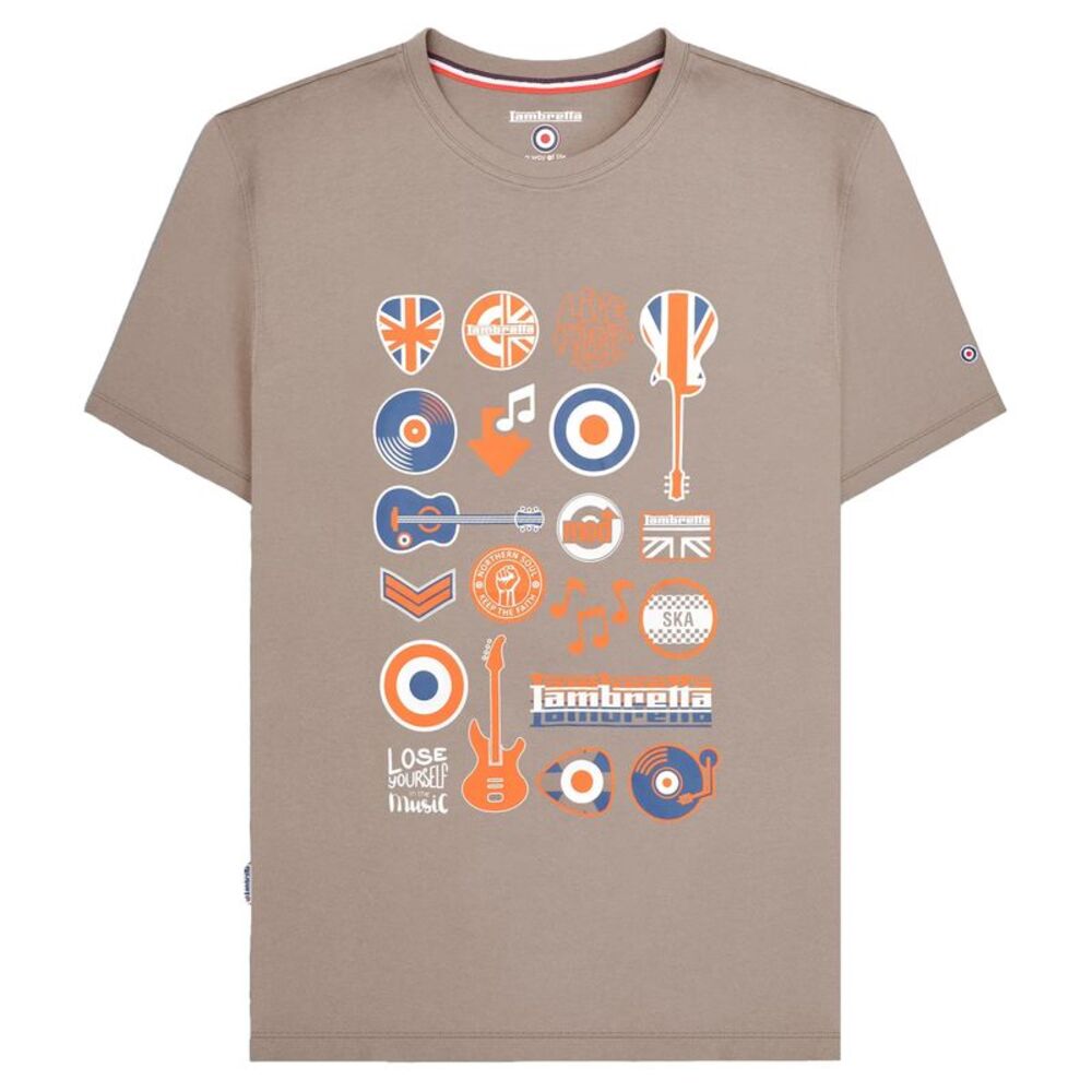 Lambretta Mens Music Icons T-Shirt / Cinder